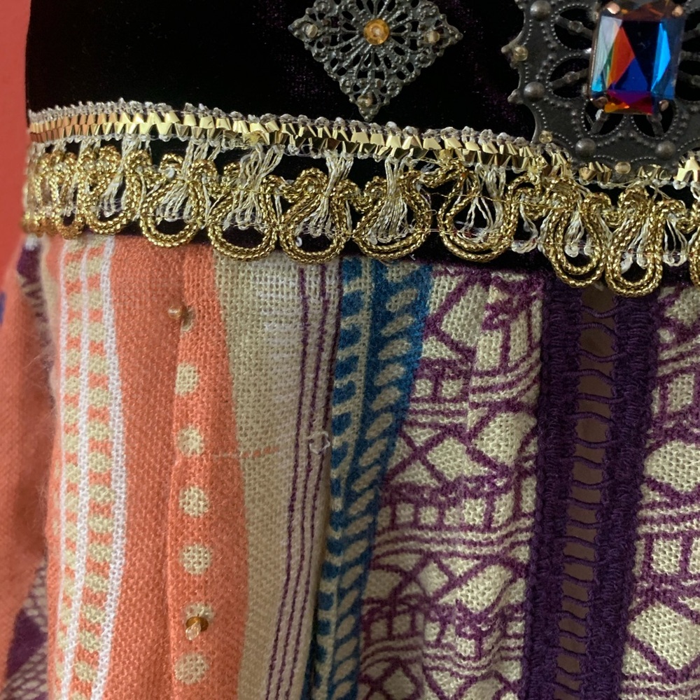Bohemian Multicolor Halter Dress 10 - Picture 4 of 11